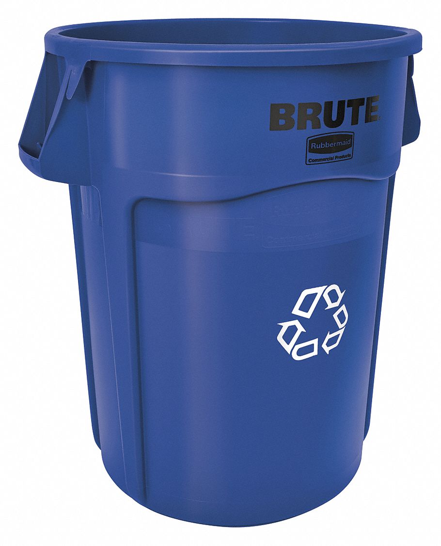 RUBBERMAID COMMERCIAL PRODUCTS, Blue, 44 gal Capacity, Recycling Can