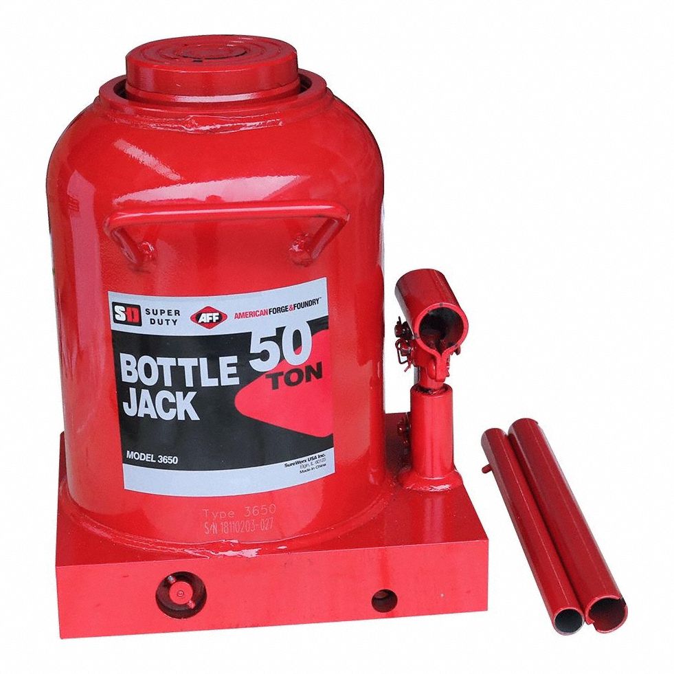 AMERICAN FORGE & FOUNDRY, Super-Duty Bottle Jack, Steel, Bottle Jack