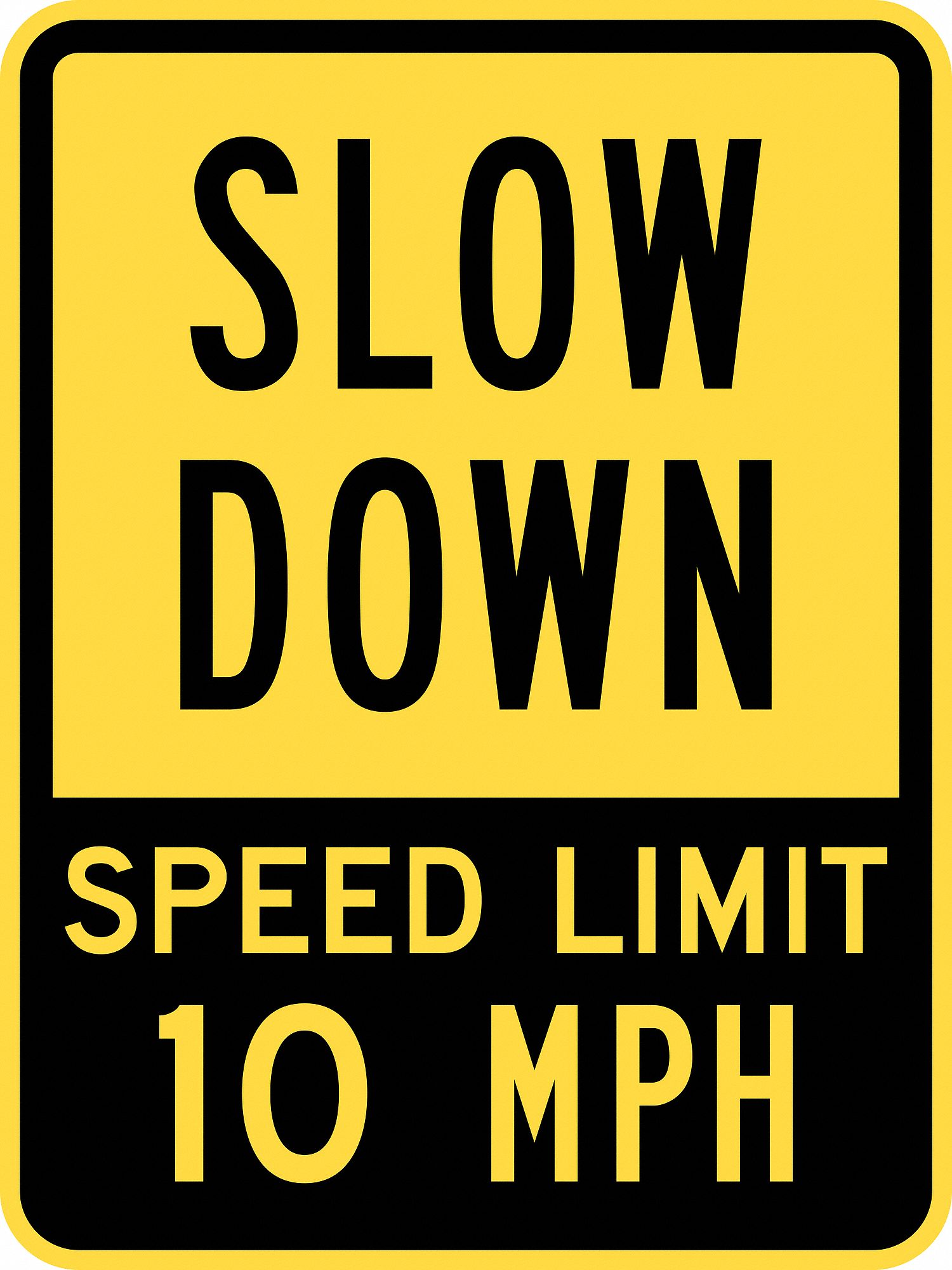 LYLE Speed Limit Warning Traffic Sign, Sign Legend Slow Down Speed