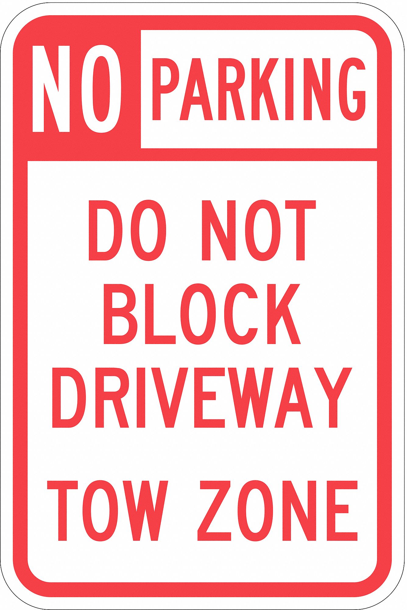 LYLE Driveway No Parking Sign, Sign Legend No Parking Do Not Block