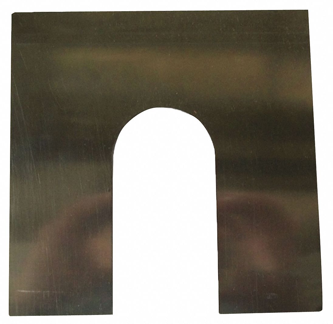 GRAINGER APPROVED Stainless Steel Slotted Shim, 0.125 in Thickness