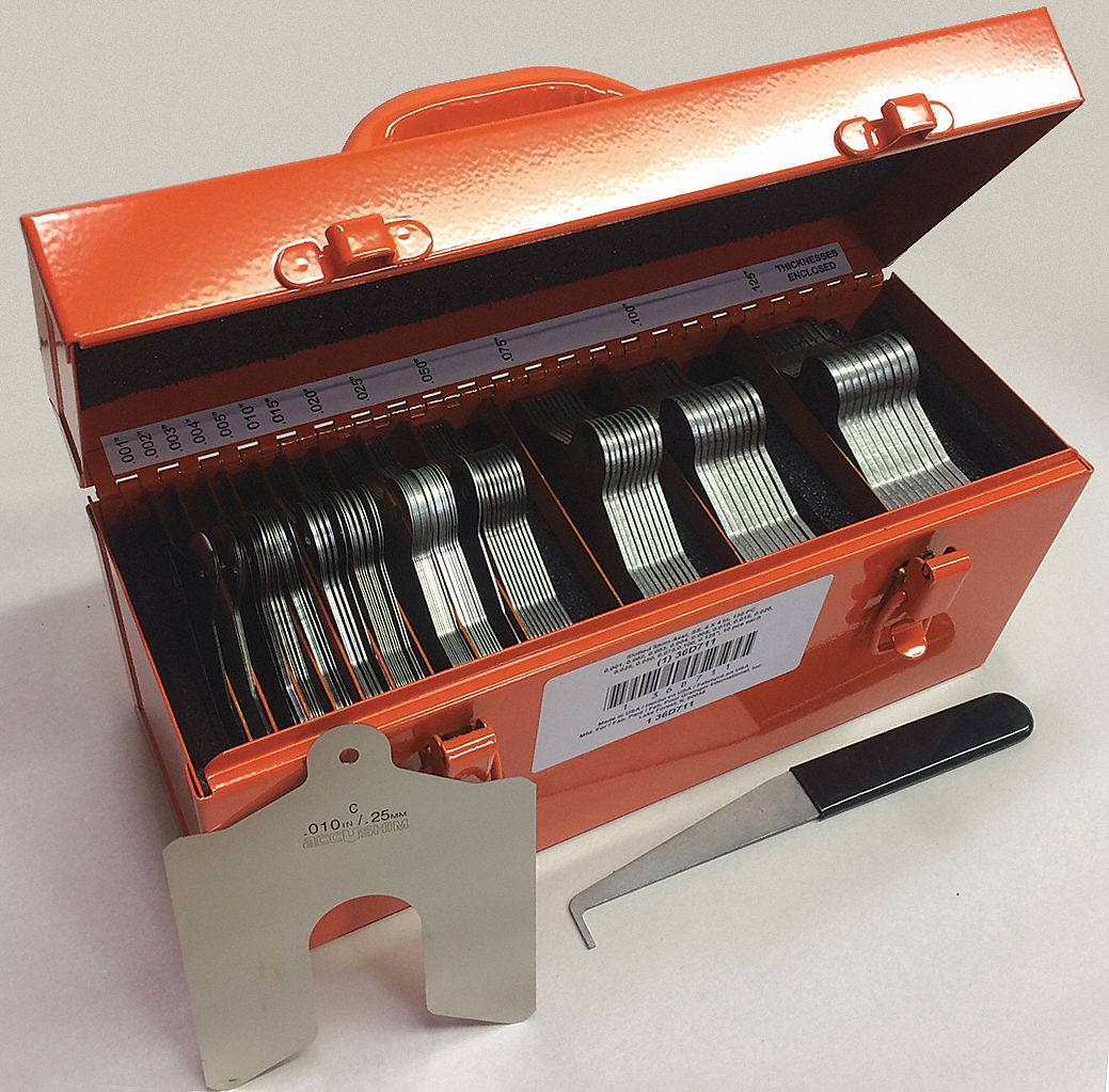 GRAINGER APPROVED Stainless Steel Slotted Shim with Tab Assortment, 130