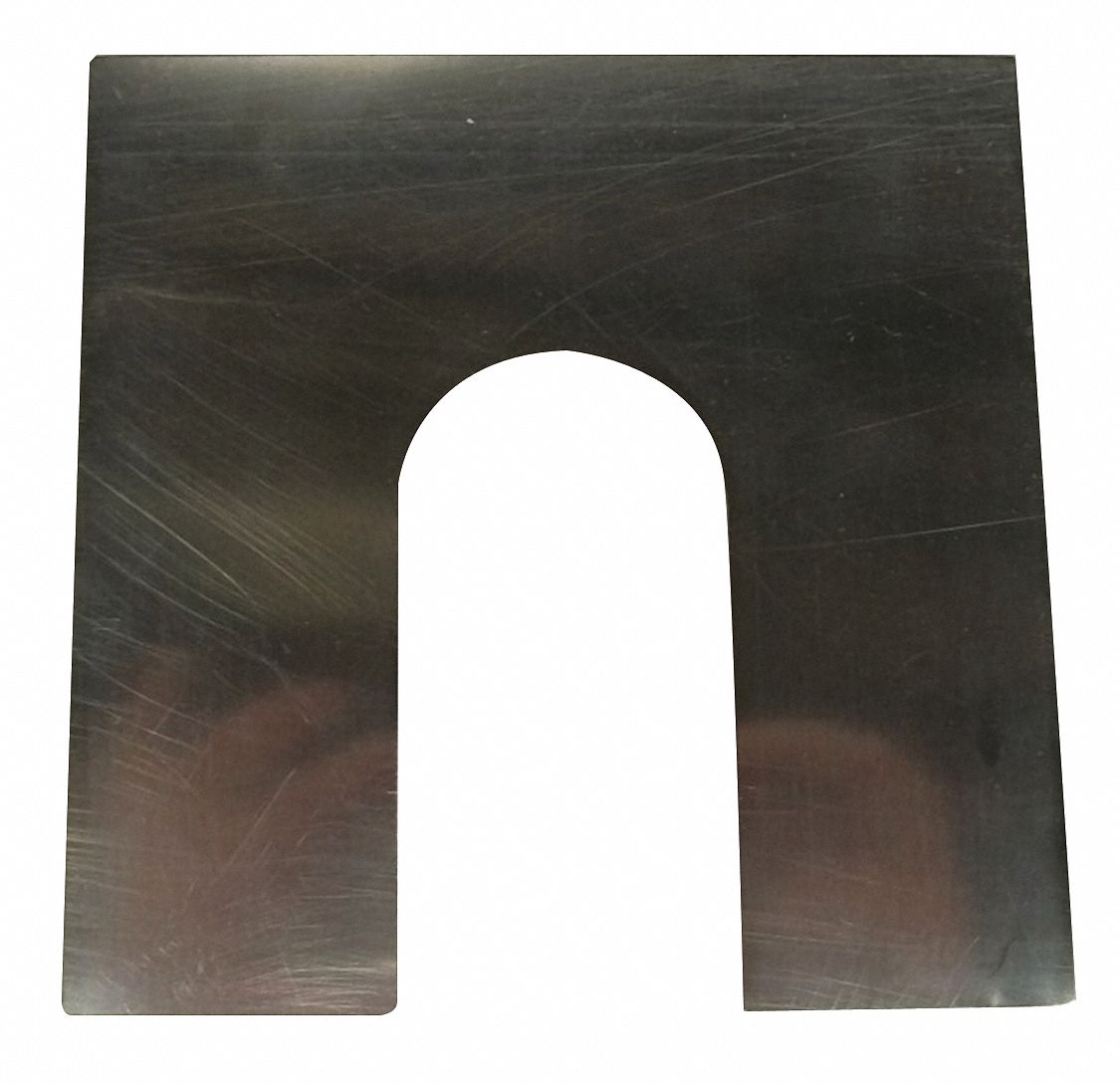 GRAINGER APPROVED Stainless Steel Slotted Shim, 0.0100 in Thickness