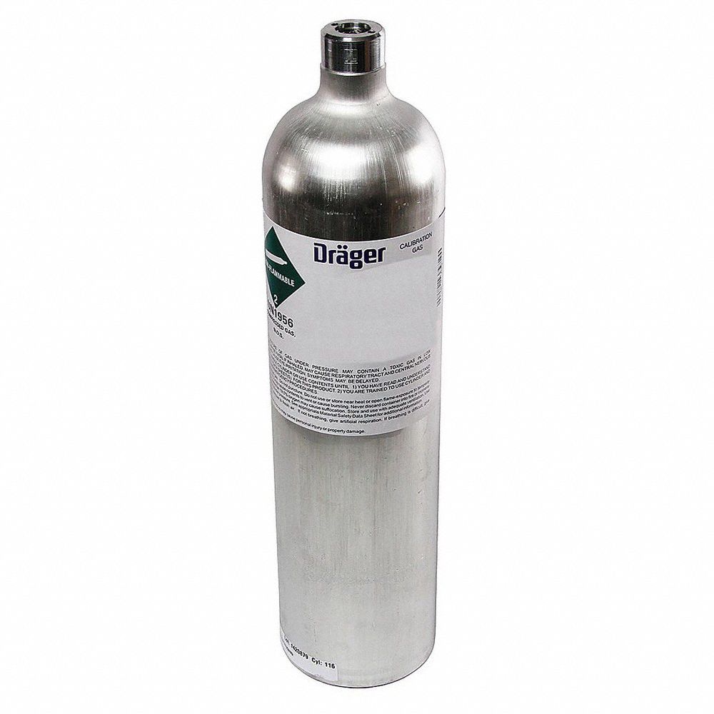 DRAEGER, Methane, 58 L Cylinder Size, Calibration Gas Cylinder 36E920