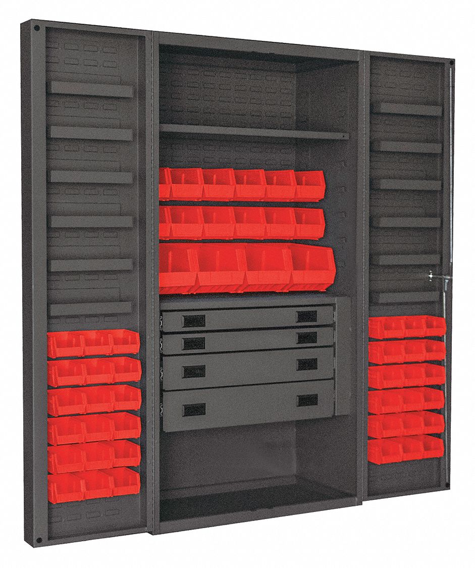 DURHAM MFG, 36 in x 24 in 72 in, 13 Shelves, Bin 36FC20