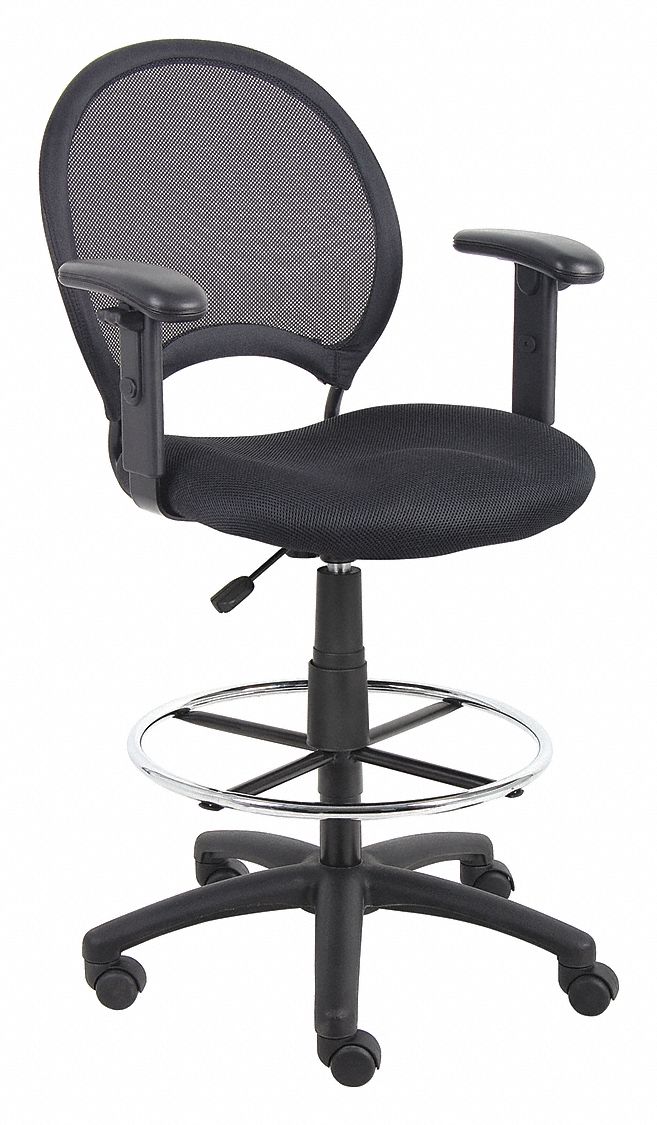 GRAINGER APPROVED Drafting Chair, 25 in to 29 in Nominal Seat Height