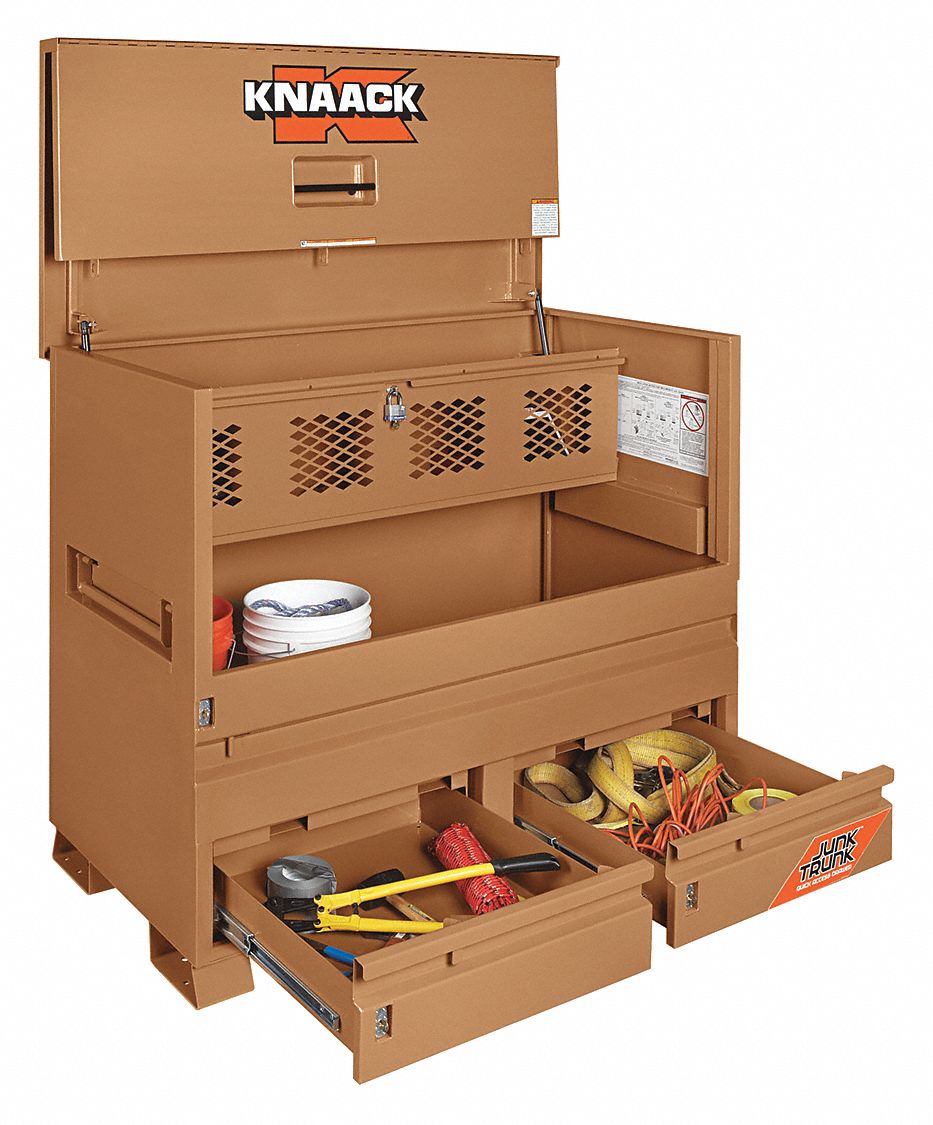 KNAACK, 60 in Overall Wd, 30 in Overall Dp, PianoStyle Jobsite Box