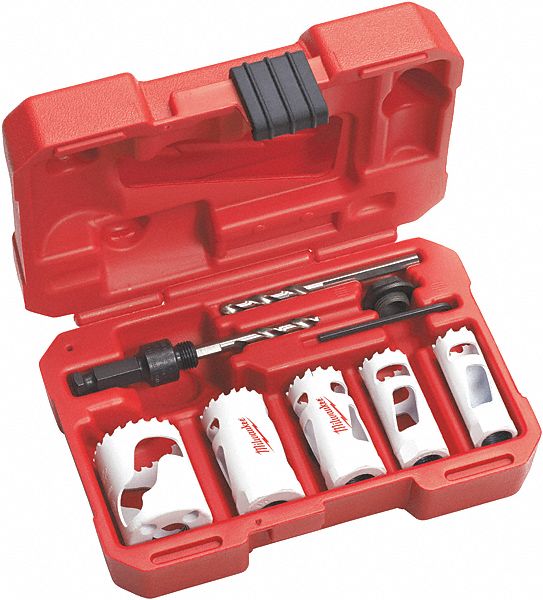 MILWAUKEE 8Piece Plumbers Hole Saw Kit for Metal, Range of Saw Sizes