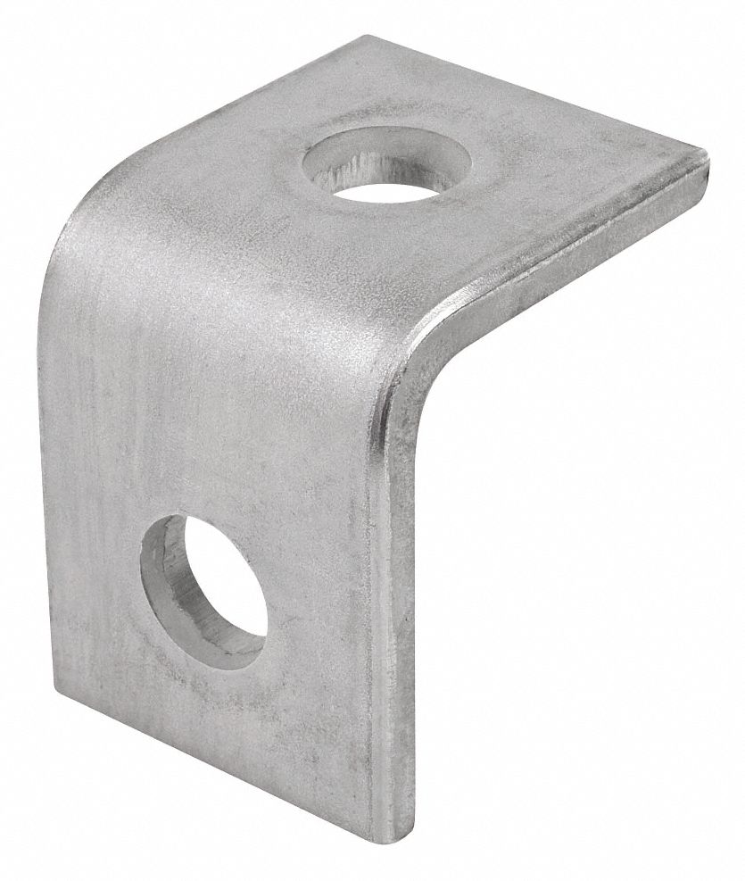 CALBRITE 316 Stainless Steel Two Hole Angle Bracket, Polished Brite