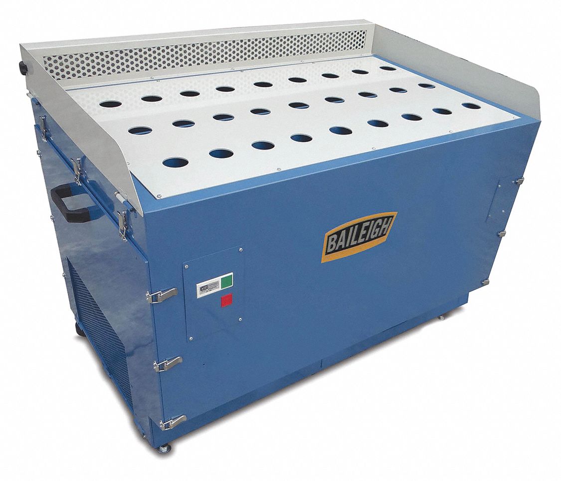BAILEIGH INDUSTRIAL Downdraft Table, 1/2, Voltage 110 V, Filter Rating
