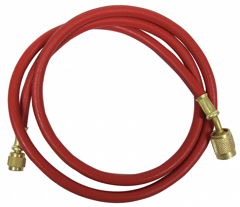 IMPERIAL High Side Hose, 45°, 1/4 in Female, Brass Fitting Material