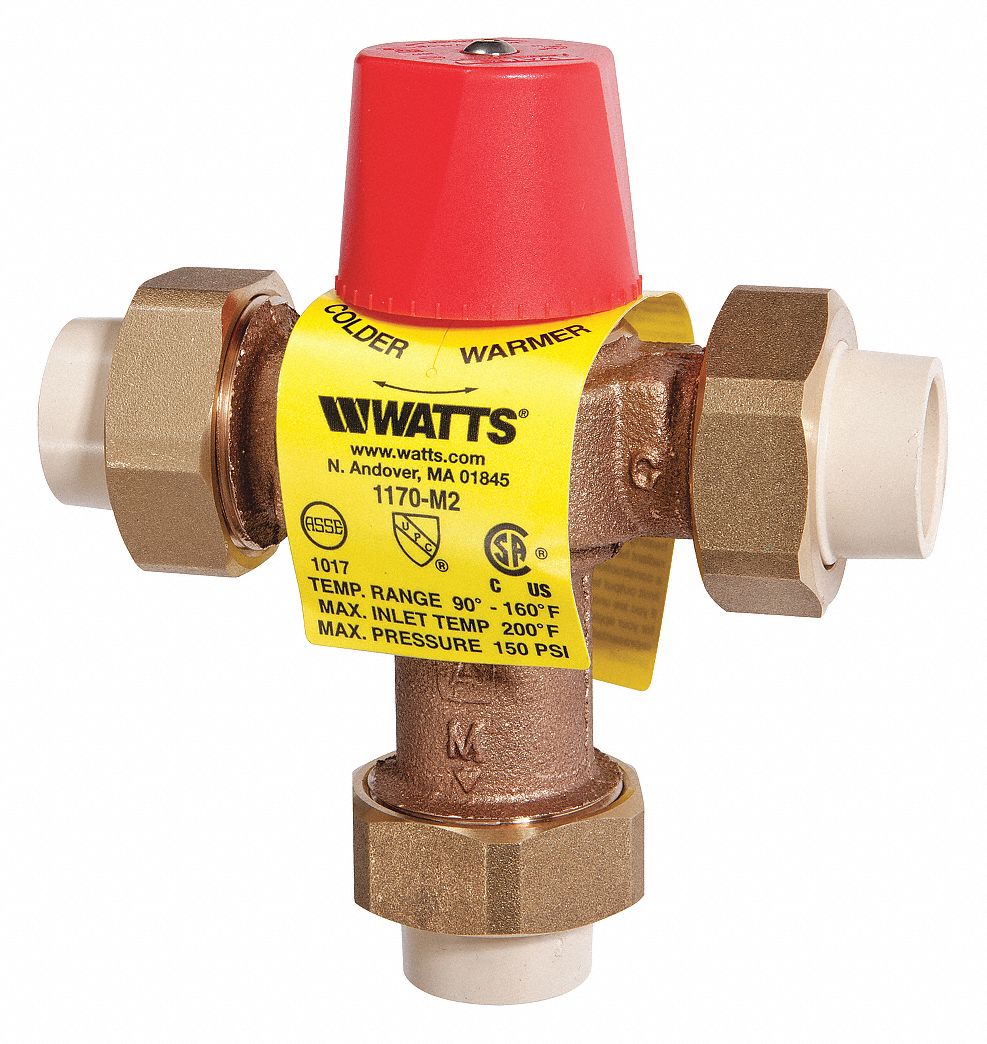 WATTS 3/4 in Solvent Weld Inlet Type Temperature Control