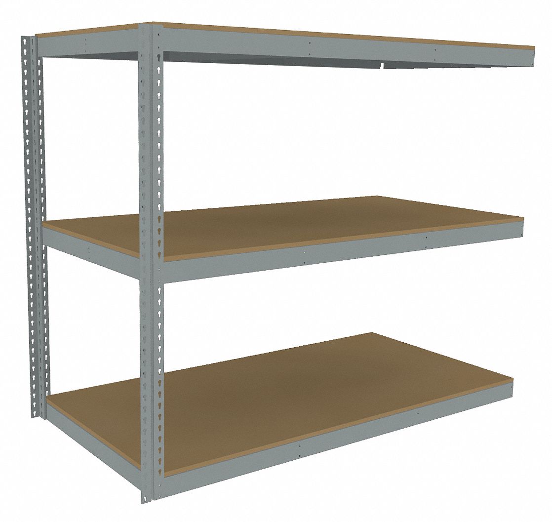TENNSCO Boltless Shelving AddOn, HeavyDuty, 72 in x 36 in, 60 in