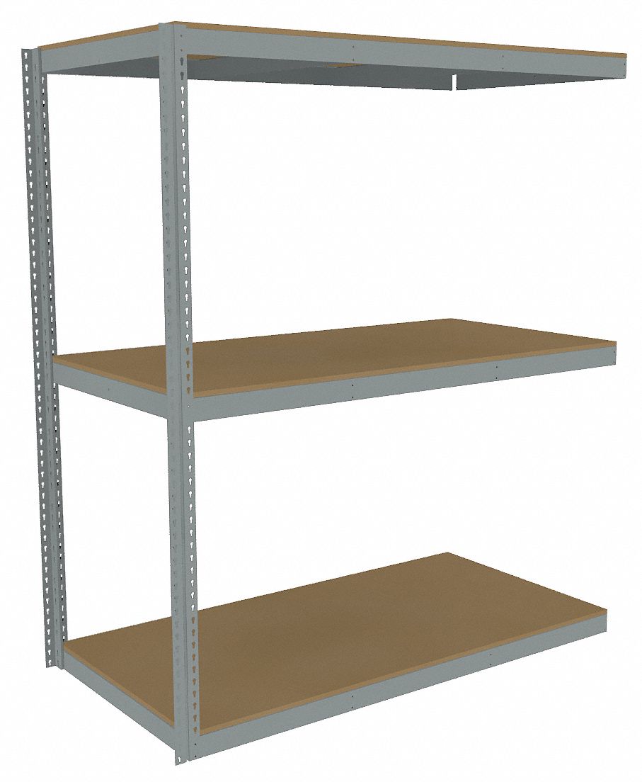 TENNSCO Boltless Shelving AddOn, HeavyDuty, 72 in x 36 in, 84 in