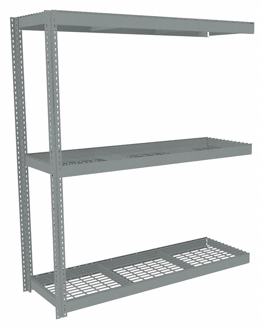 TENNSCO Boltless Shelving AddOn, HeavyDuty, 72 in x 24 in, 84 in