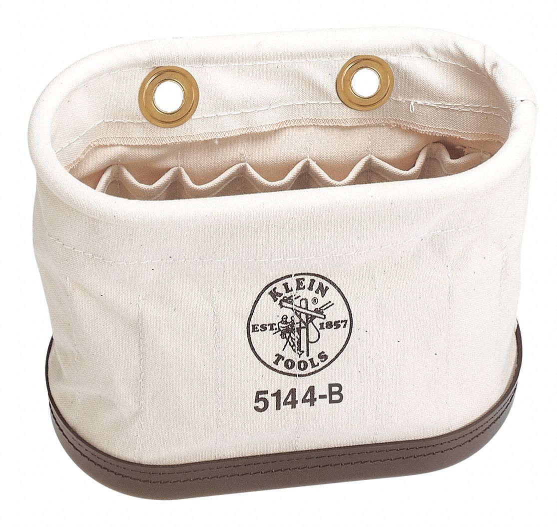 KLEIN TOOLS Bucket Bag, OffWhite, Canvas 36K9685144B Grainger