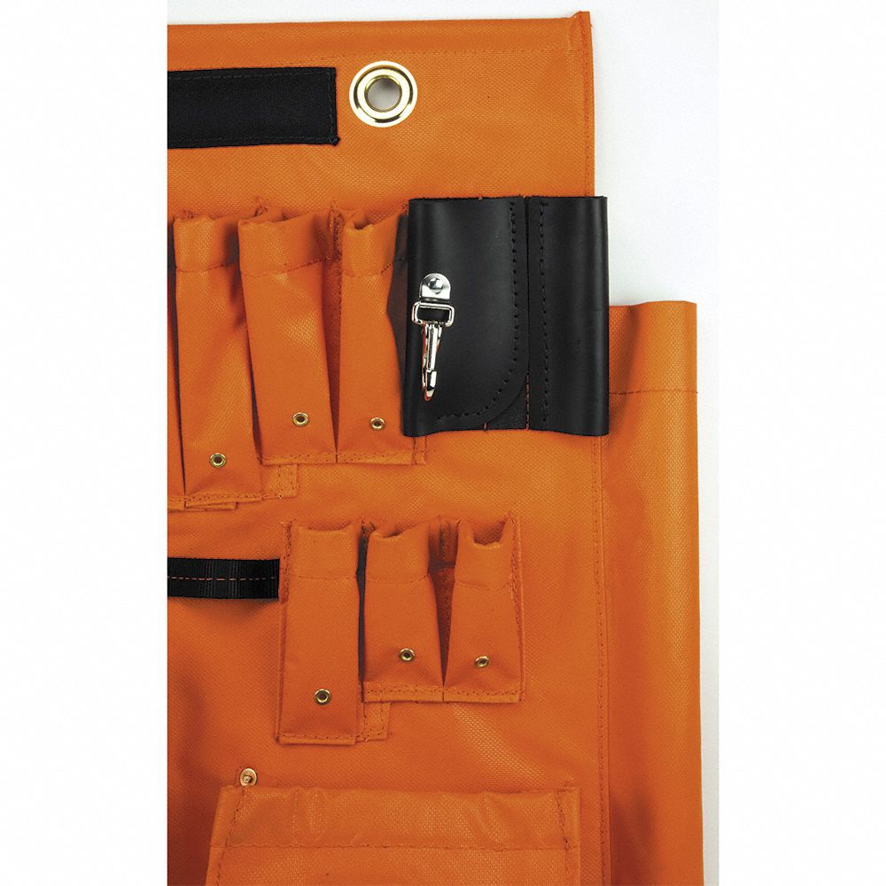 KLEIN TOOLS Tool Apron Vinyl, Lineman, 18 Pockets 36K97051829M