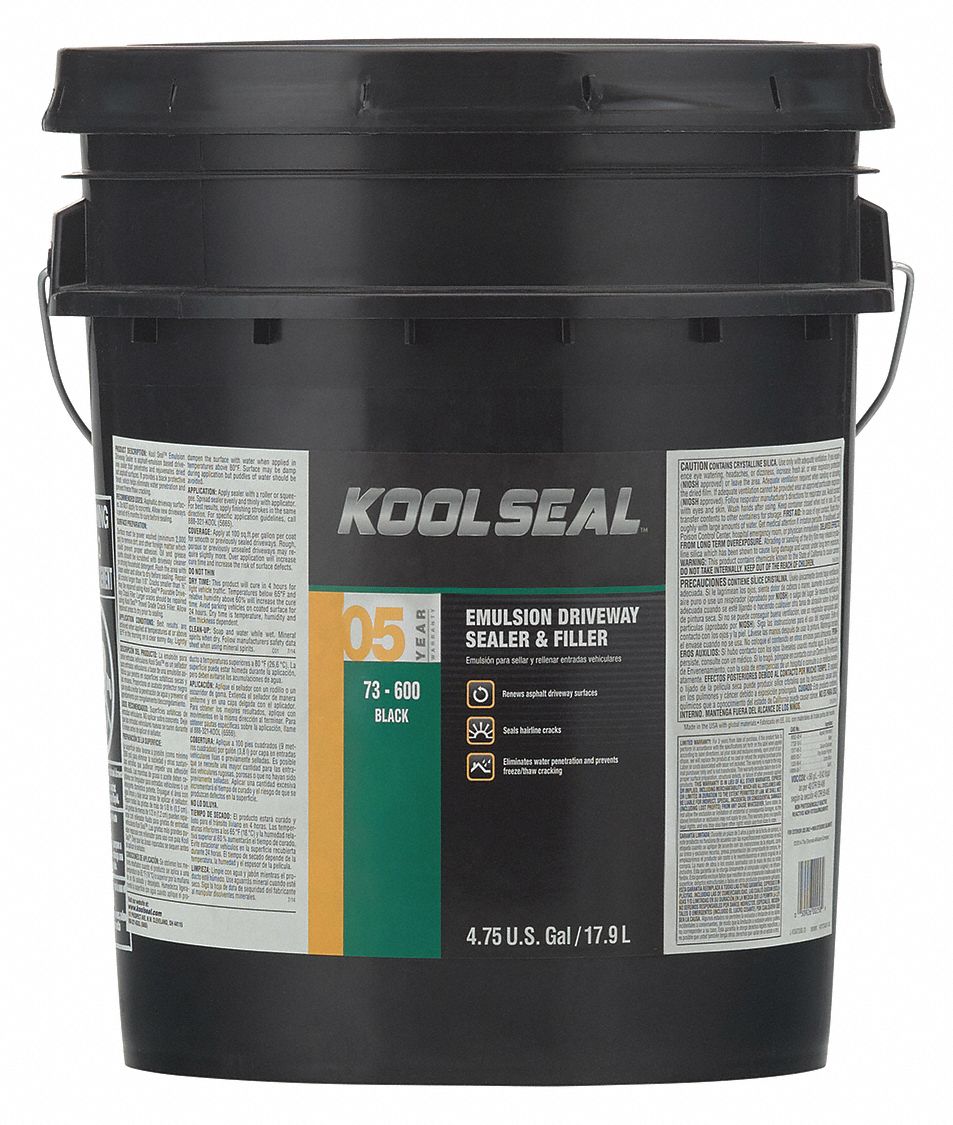 KOOL SEAL 55 gal Drum Asphalt Sealer, 4 hr Dry Time Recoat, 1 day Full