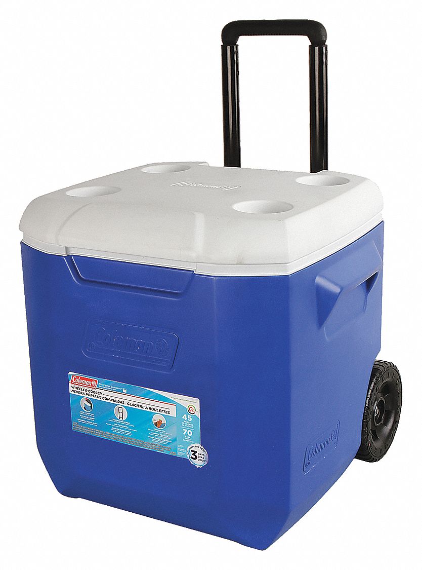 COLEMAN Plastic, 45 qt, Chest Cooler, Up to 3 days Ice Retention, Blue