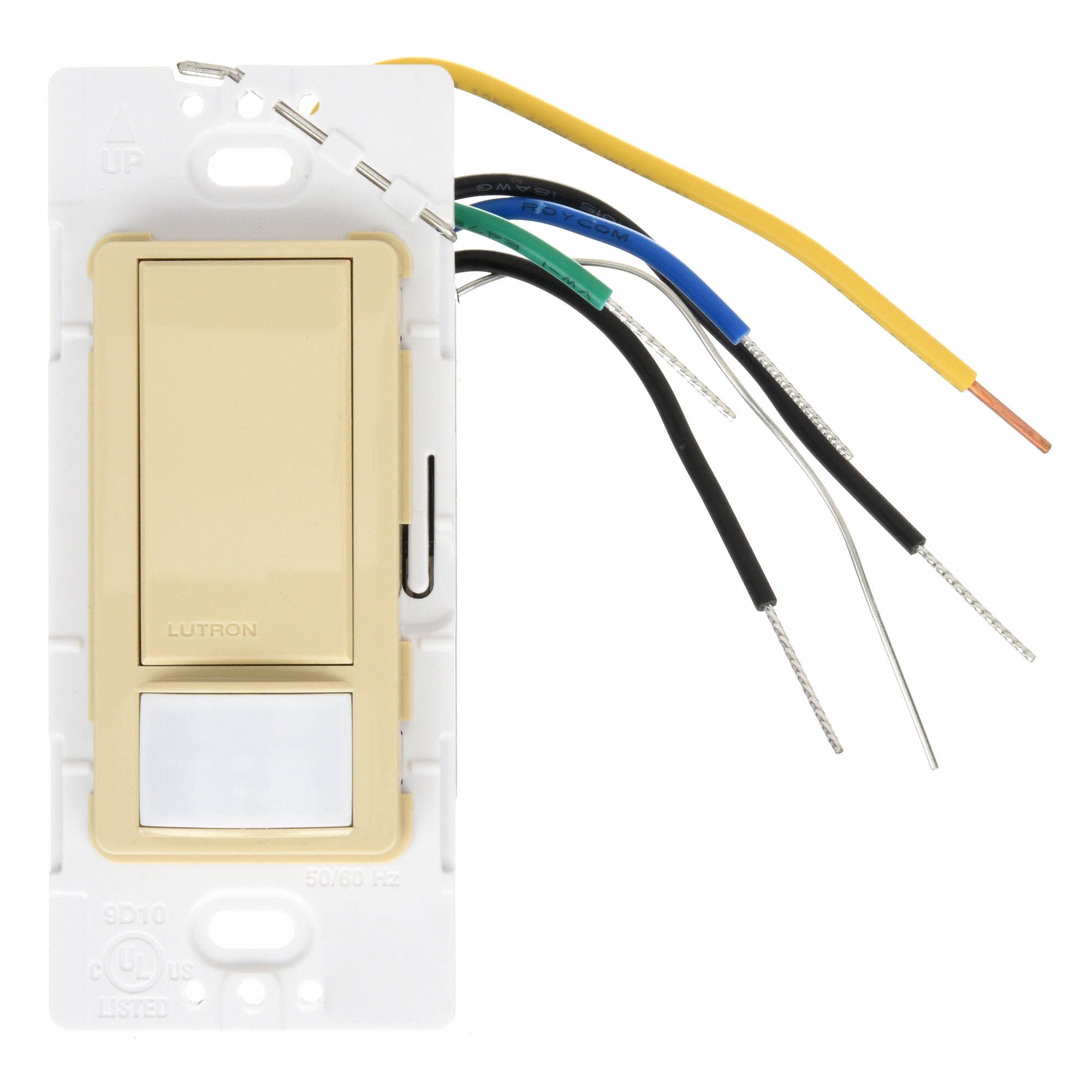 LUTRON Wall Switch Box Hard Wired Vacancy Sensor, 900 sq ft Passive