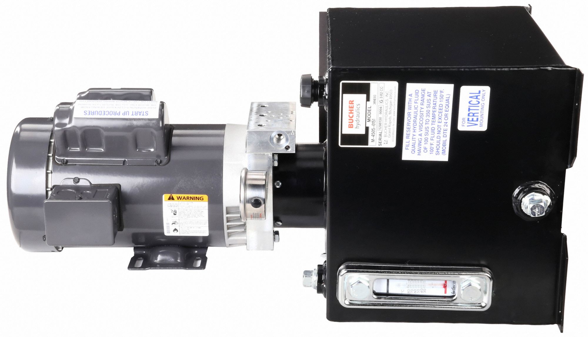 MONARCH Hydraulic Power Unit, 2 hp HP, 115/230V AC, Number of Phases 1