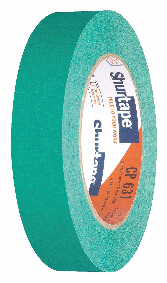 SHURTAPE, 15/16 in x 60 yd, 4.9 mil Tape Thick, Masking Tape 36NH78CP 631 Grainger