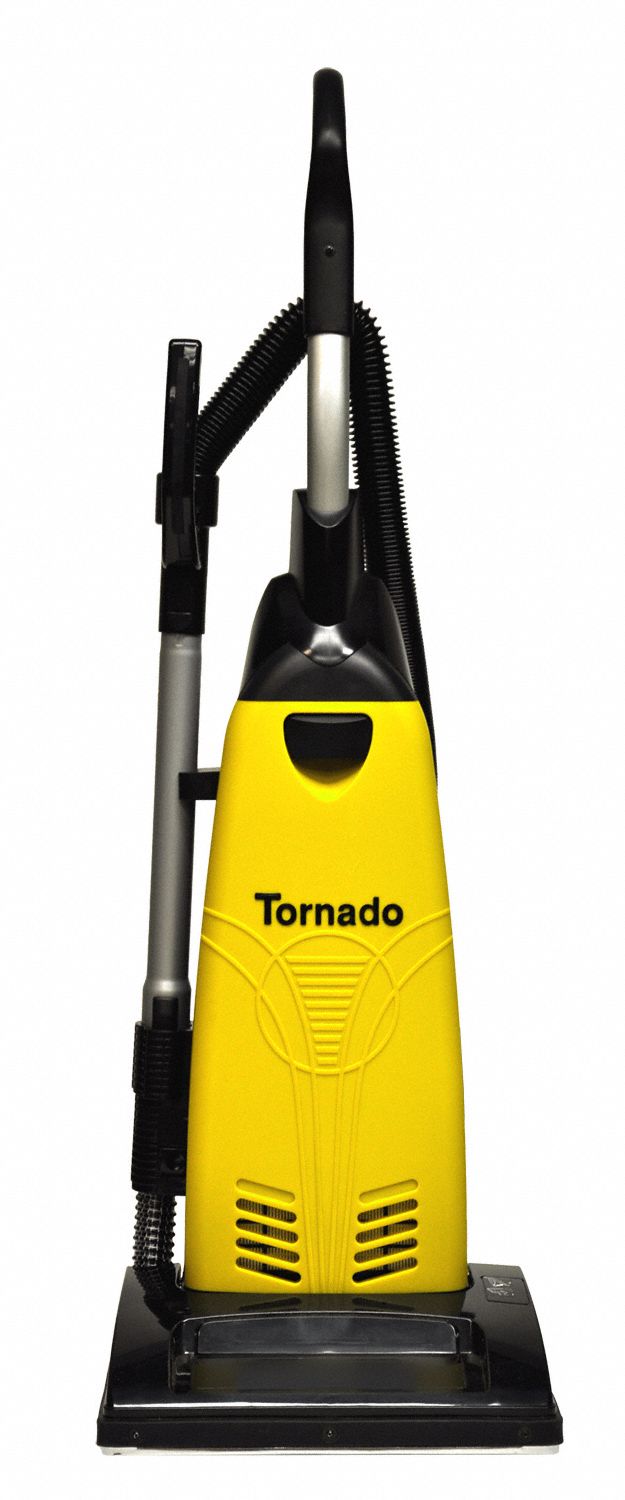 TORNADO Upright Vacuum, Disposable Bag, 14 in Cleaning Path Width, 120