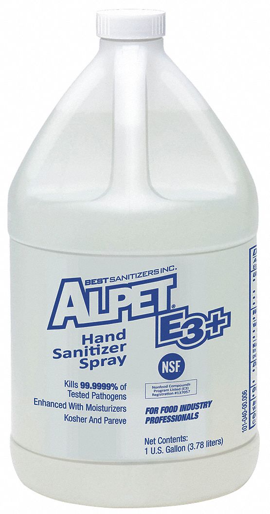 BEST SANITIZERS, INC. Hand Sanitizer Jug, Liquid, 1 gal Size, Requires