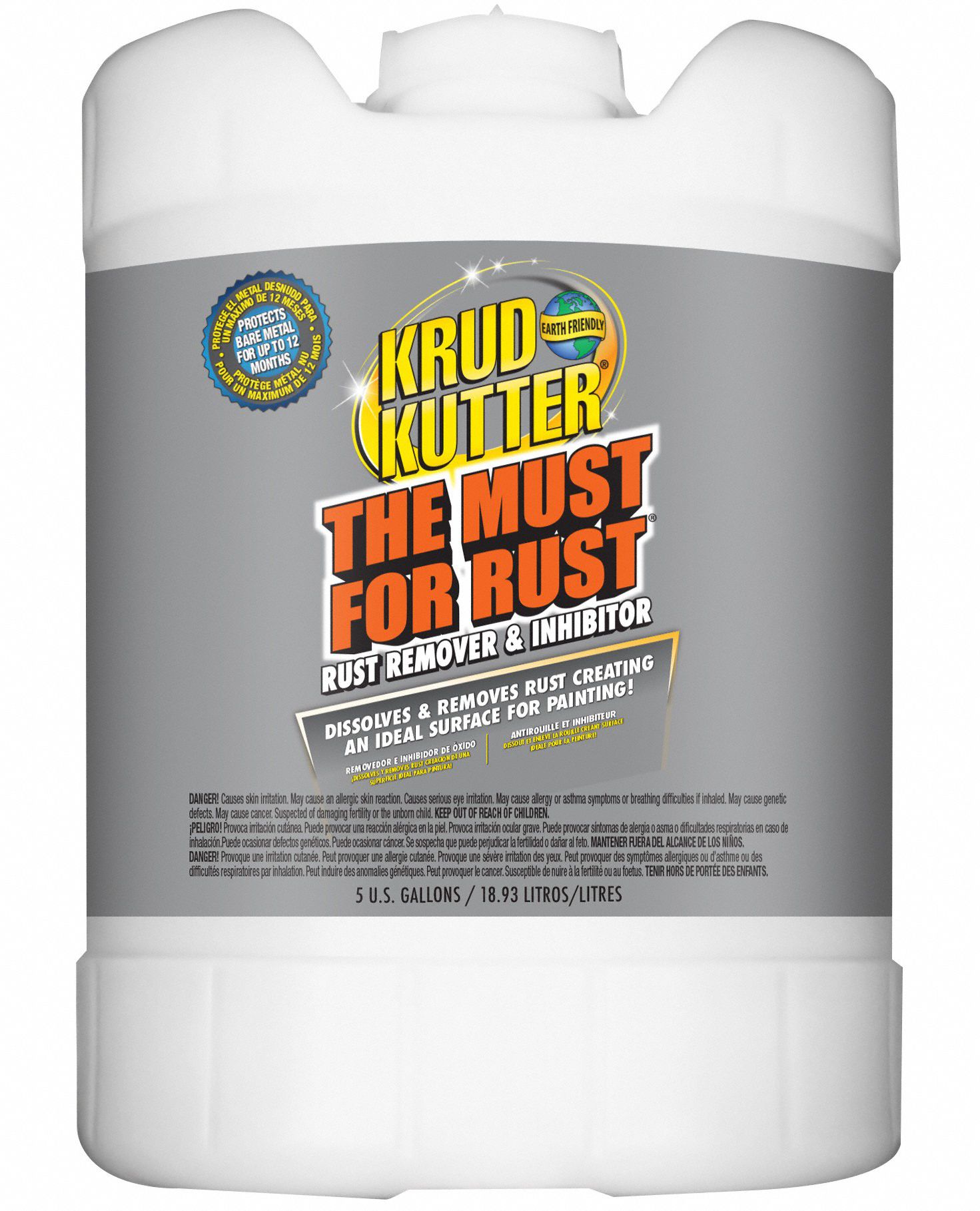 KRUD KUTTER, Bucket, 5 gal Container Size, Rust Remover and Inhibitor