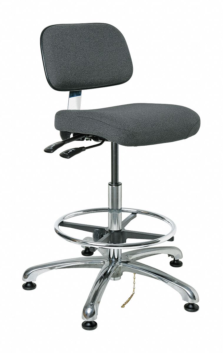 BEVCO Fabric ESD Pneumatic Task Chair with 21 1/2 in to 31 1/2 in Seat