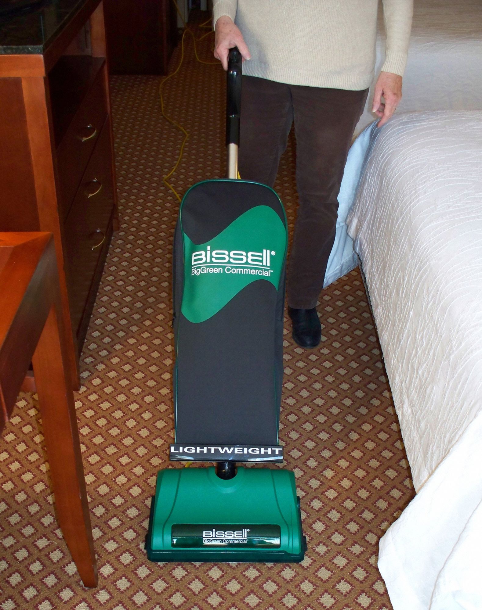 BISSELL COMMERCIAL Upright Vacuum, Disposable Bag, 13 in Cleaning Path