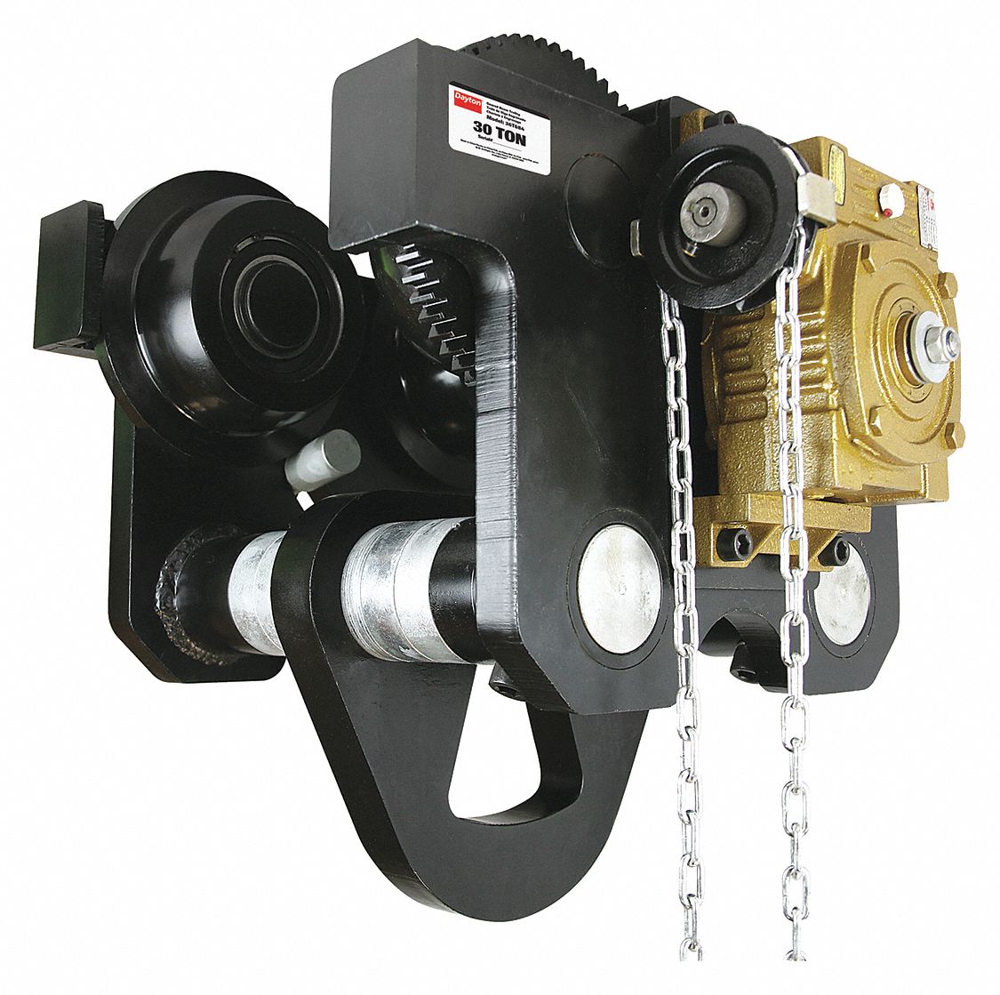 DAYTON, 60,000 lb Load Capacity, Fits 725/32 in Beam Ht, Geared