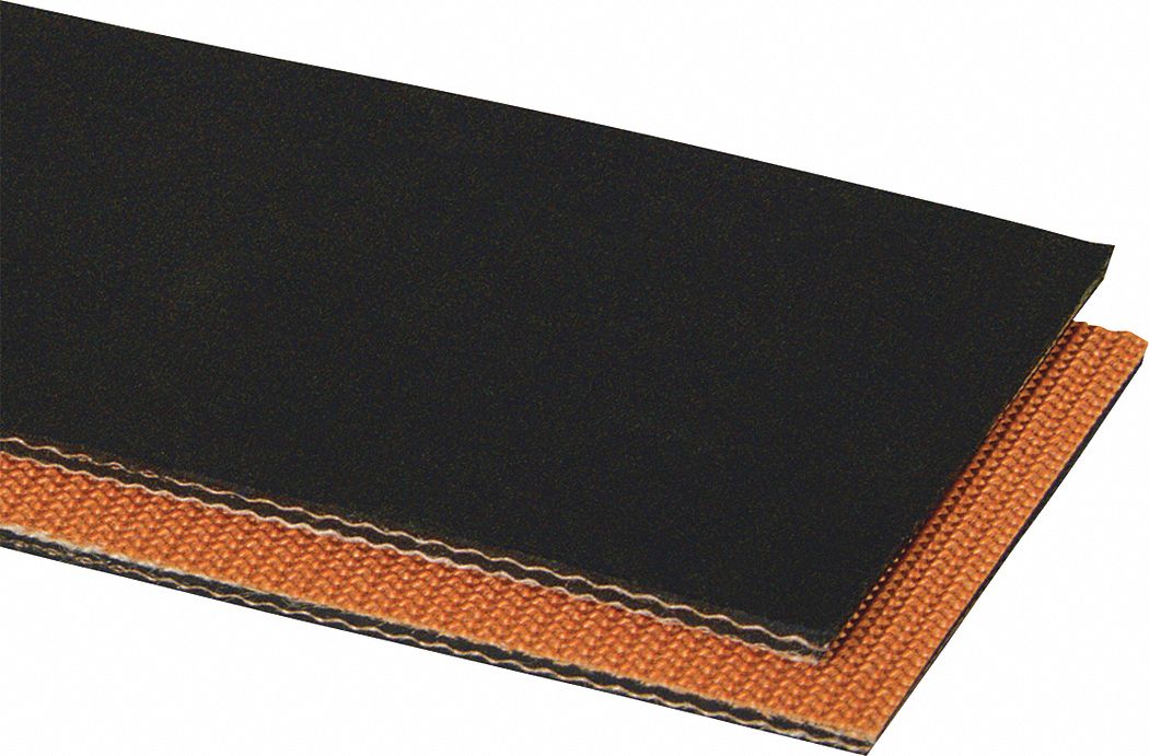 8 in Belt Wd, 1/8 in Belt Thick, OilResistant MultiPly Conveyor Belt 36TJ762002720008