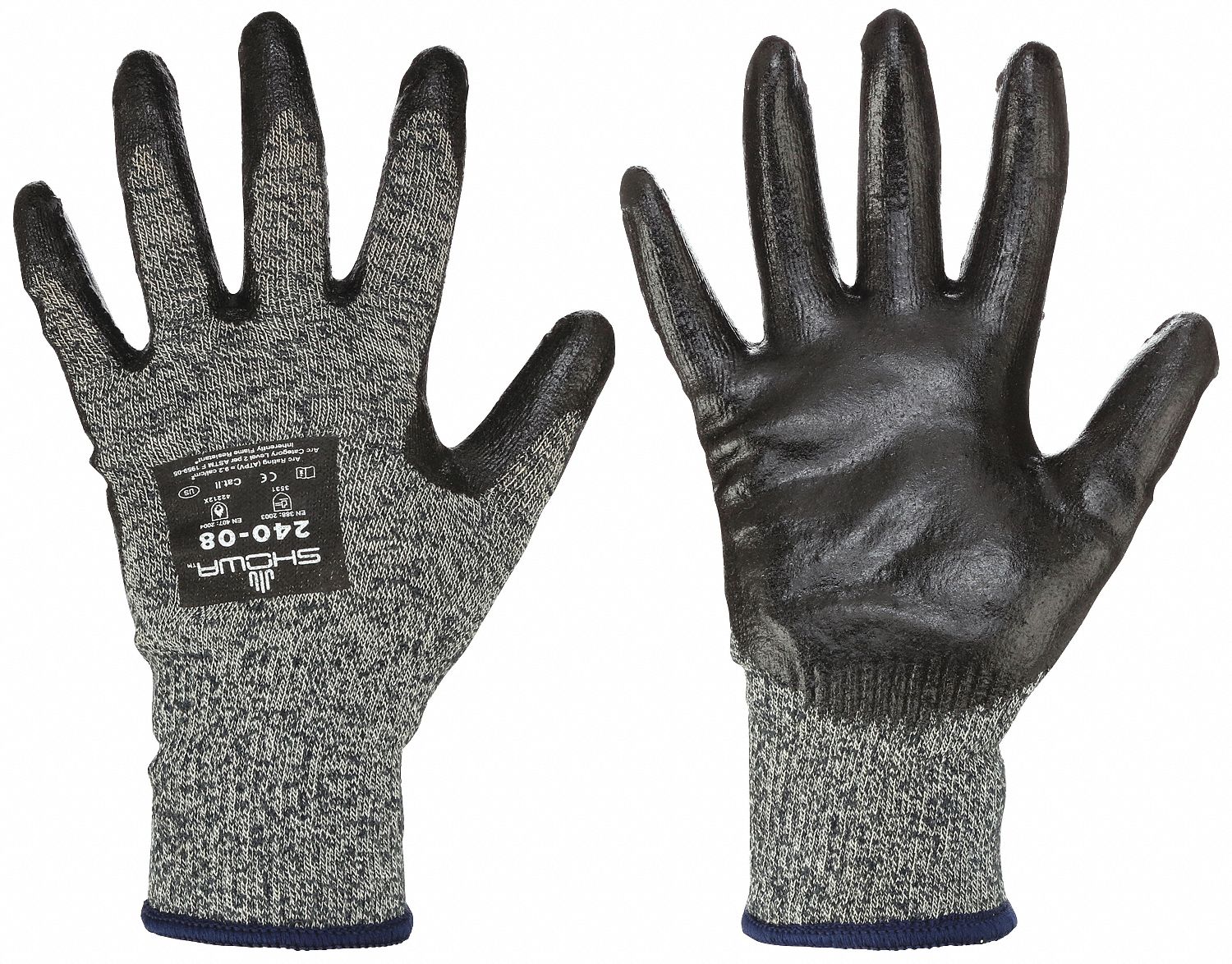 SHOWA, L ( 9 ), 2 PPE CAT, Arc Flash Gloves 36VP8324009 Grainger