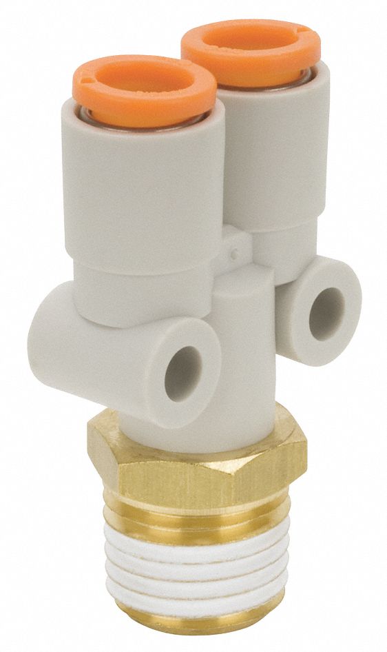 SMC Wye Branch PBT, PushtoConnect x PushtoConnect x MBSPT, For 3/8