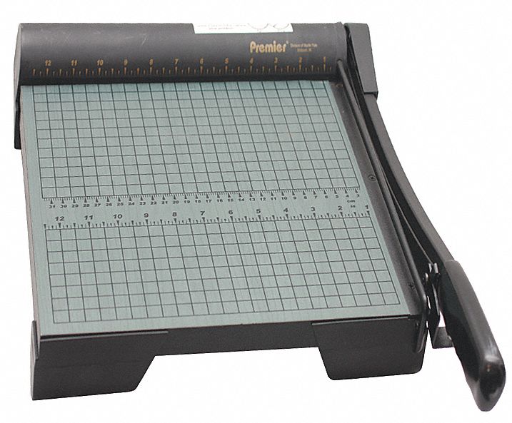 PREMIER, Premium, 12 in Cutting Lg, Guillotine Countertop Paper Cutters
