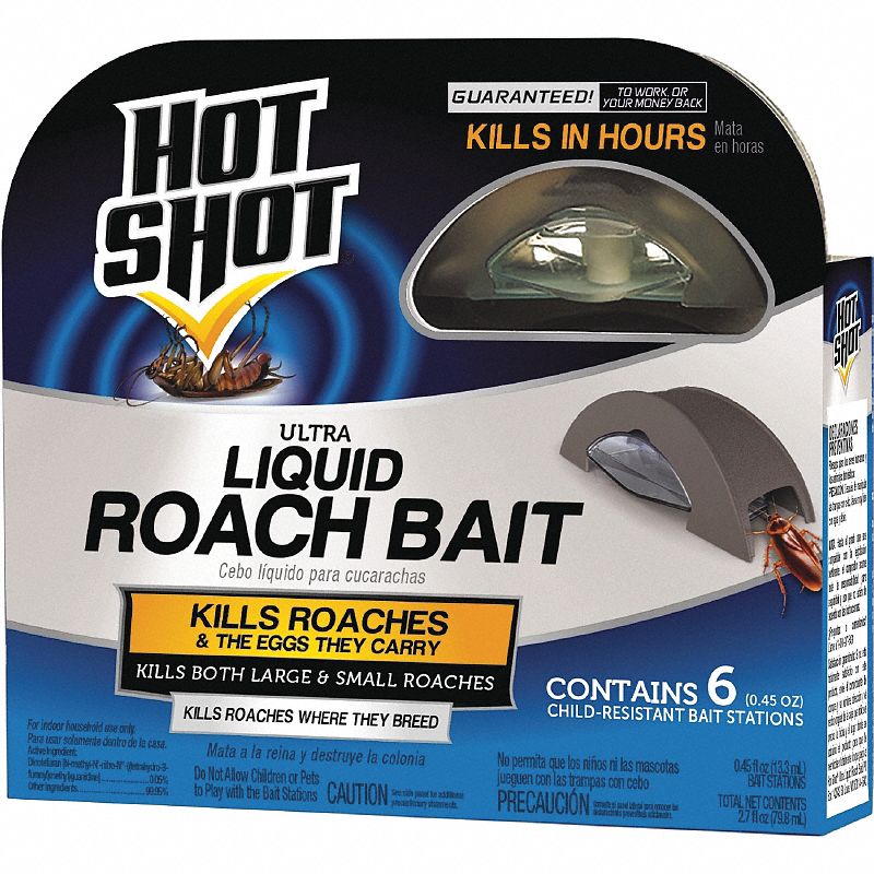 HOT SHOT, Liquid, Dinotefuran, Roach Bait - 36WG28|HG-95789 - Grainger