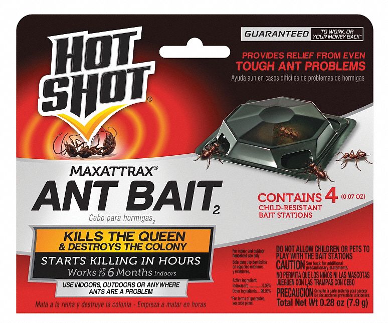 HOT SHOT Bait Box Ant Killer, 4PK 36WG40HG2040W Grainger