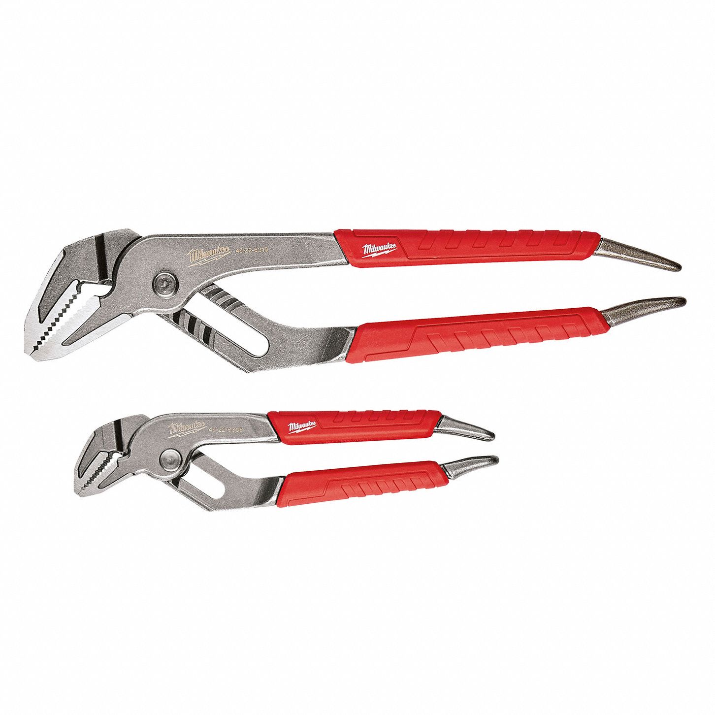MILWAUKEE Tongue and Groove Plier Set Flat, Self Adjusting, 2 in_1 in Max Jaw Opening, 10 in_6