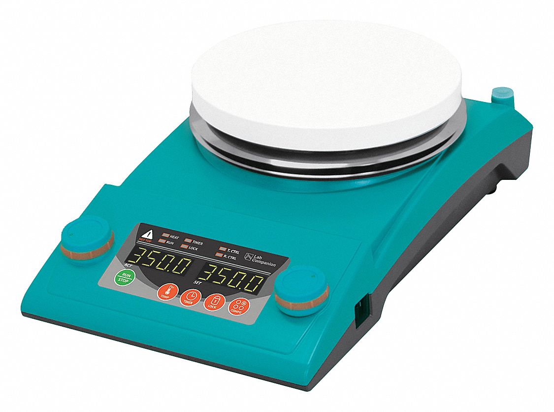 LAB COMPANION Round, Hot Plate, Plate Dia. 6.68", Temp. Range (C) 0° to 350° 36XL45T17S