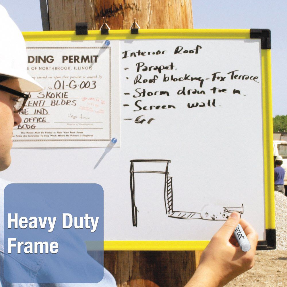 QUARTET Dry Erase Board Wall Mounted, 36 in Dry Erase Ht, 48 in Dry