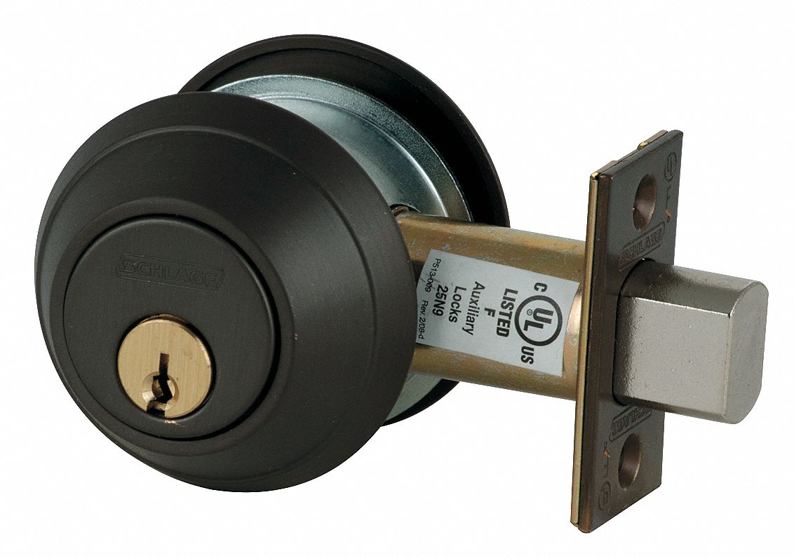 SCHLAGE Deadbolt, Cylindrical, Commercial, 1, B660 36Z096B662P C123
