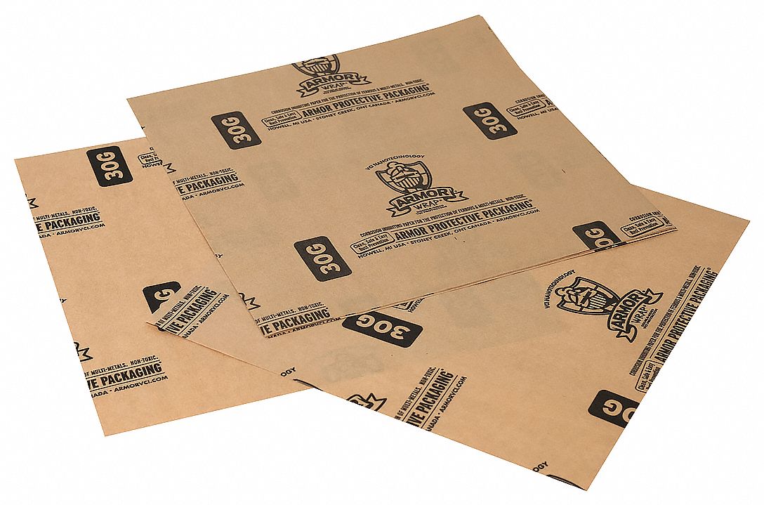 ARMOR WRAP VCI Paper. Sheet. 15 lb Basis Weight. Sheet Length 12 in. Sheet Width 12 in. PK 1000