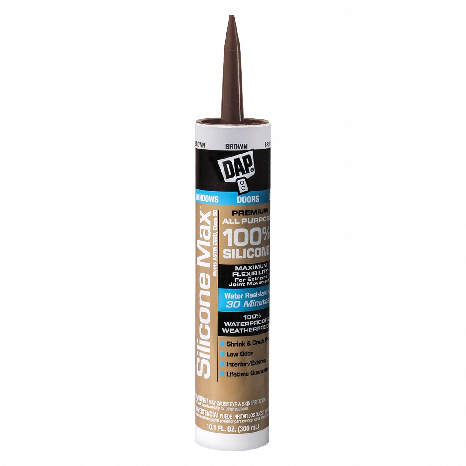 DAP, Silicone Max, Brown, Sealant 375DH97079808788 Grainger