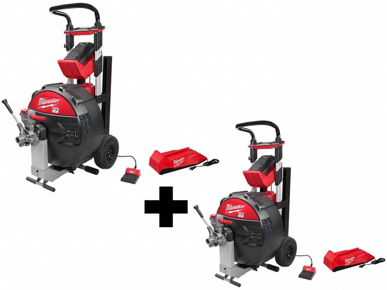 MILWAUKEE Sewer Drum Machine Kit 2 in to 8 in Drain Line I.D. Size