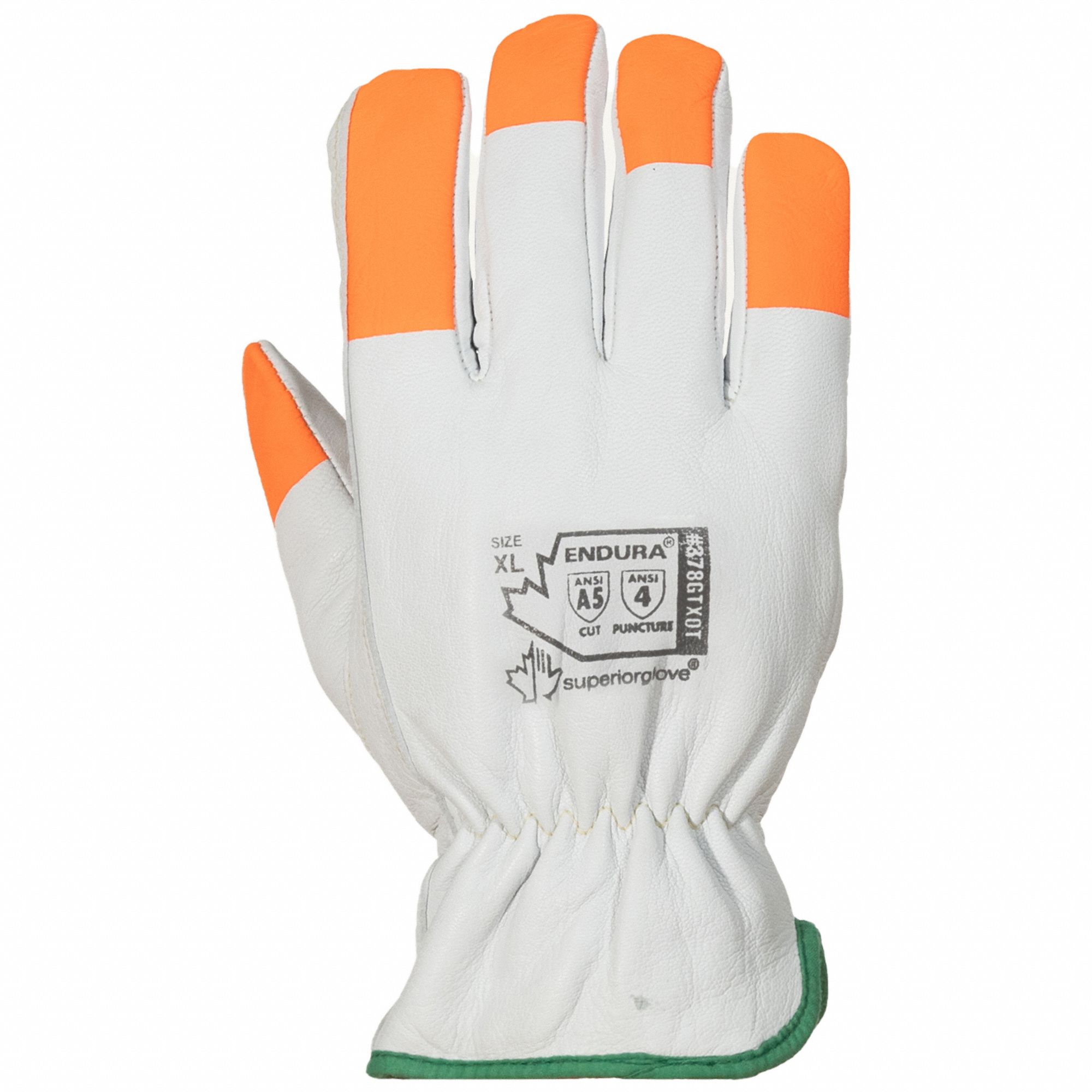 ENDURA Work Gloves XL ( 10 ), Drivers Glove, Leather, Goatskin