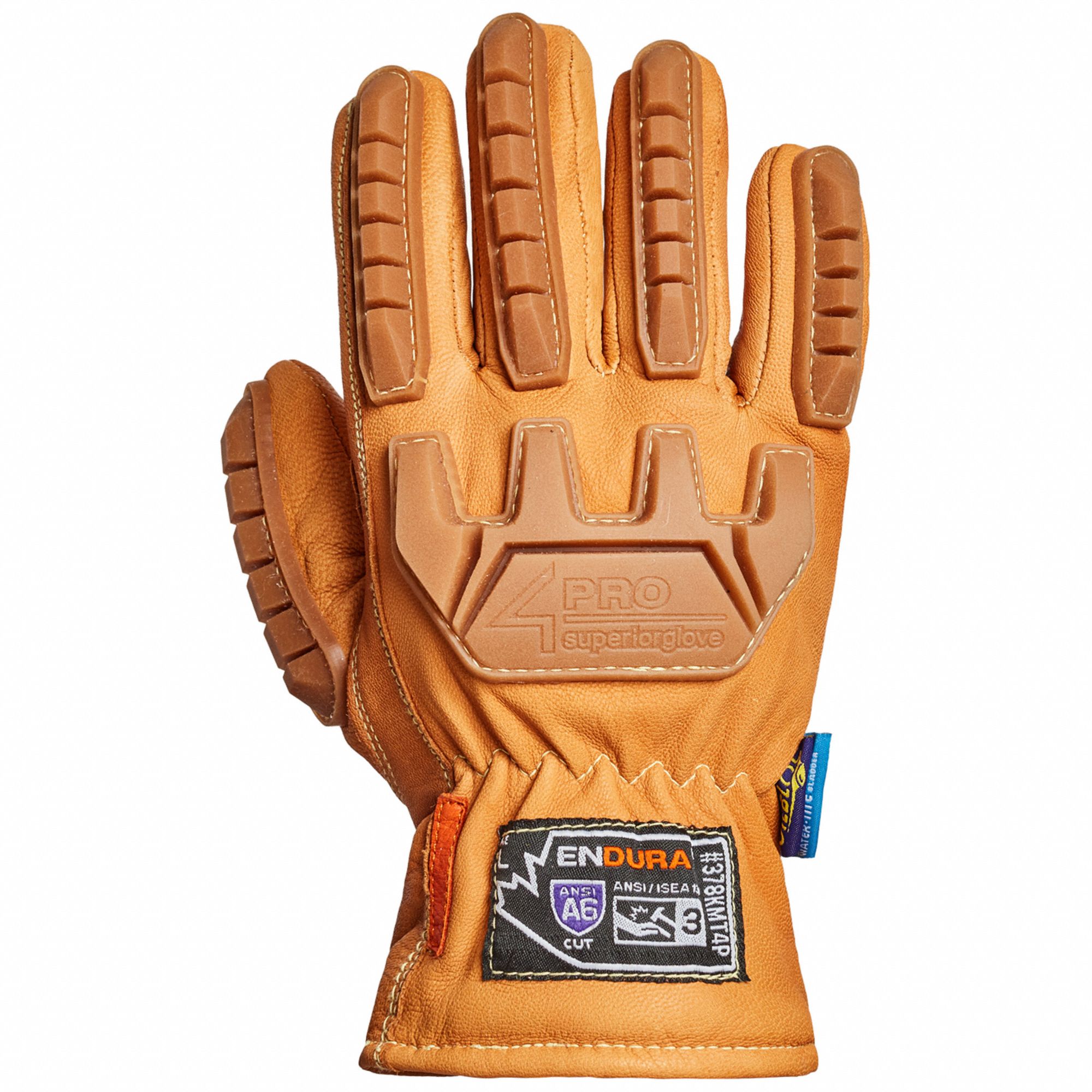 ENDURA Work Gloves L ( 9 ), 13°F Min Temp, ANSI Cut Level A6, ANSI