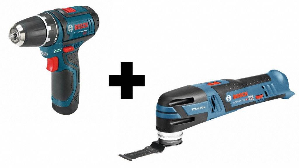 BOSCH, 12 V Volt, 2 Tools, Cordless Tool Combination Kit, 12V 381RW6
