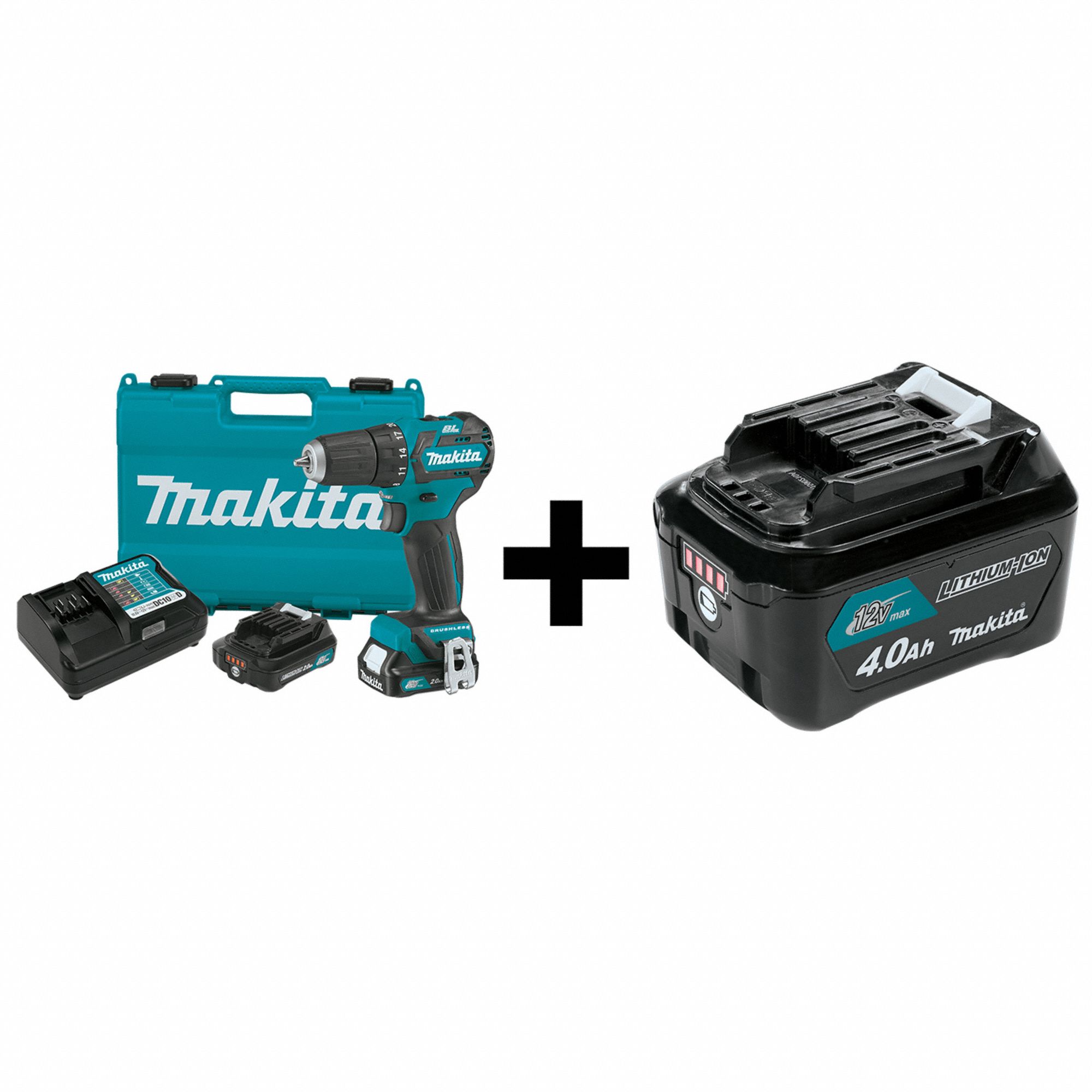 MAKITA, 12V DC, Compact Premium, Cordless Drill/Driver 381RX6FD07R1