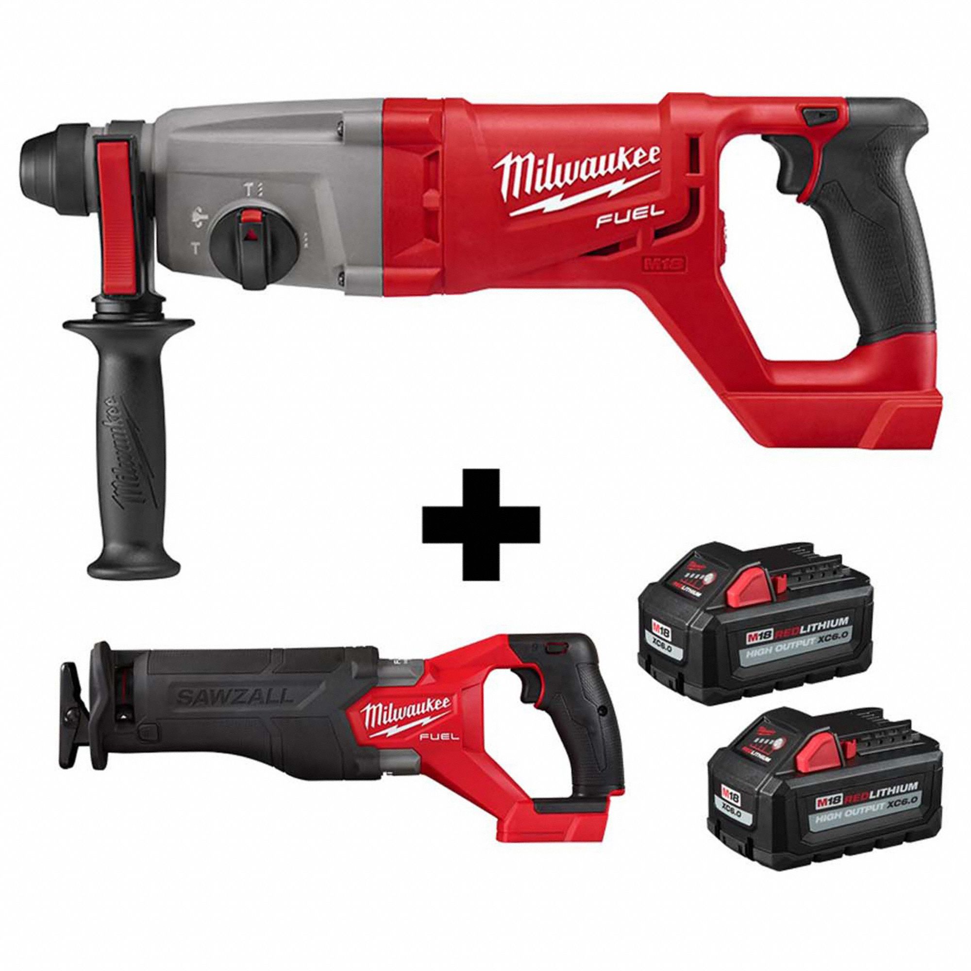 MILWAUKEE, 18 V Volt, 2 Tools, Rotary Hammer Kit 384NN0271320, 2821